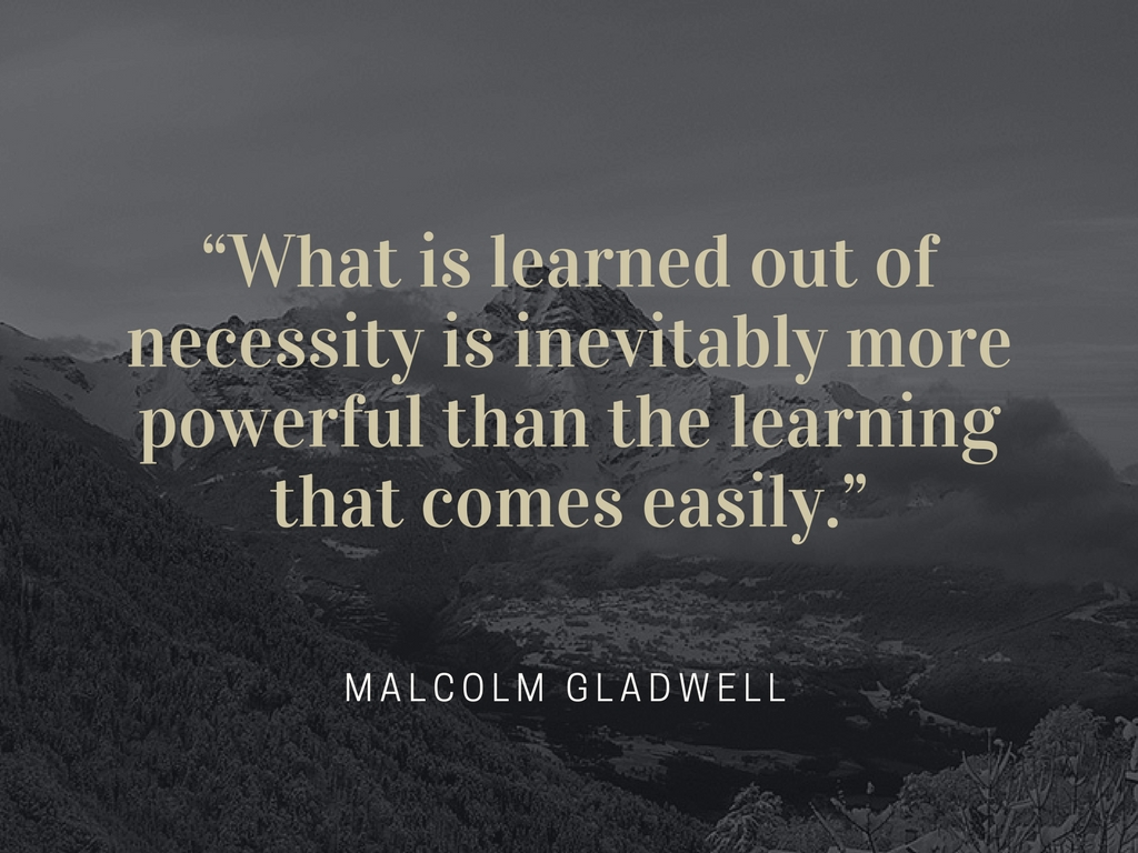 learning out of necessity