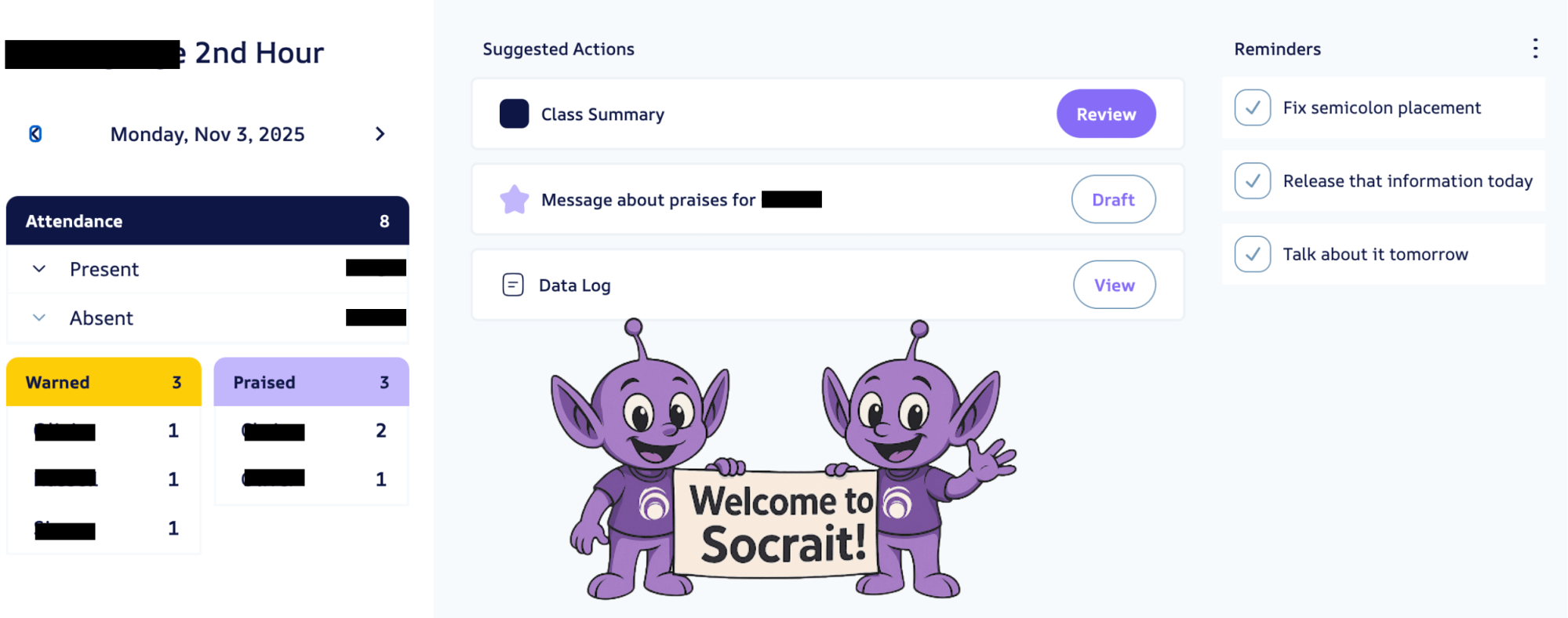 Socrait AI app for teachers screenshot